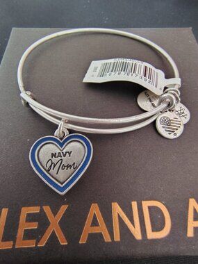 Alex and Ani Silver Navy Mom Bracelet 854
